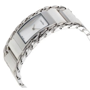 Đồng hồ đeo tay nữ mặt số bạc Calvin Klein K4R231L6