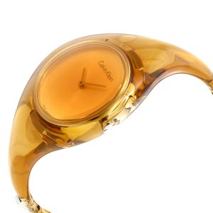 Đồng hồ đeo tay nữ Calvin Klein mặt vàng K4W2MXF6