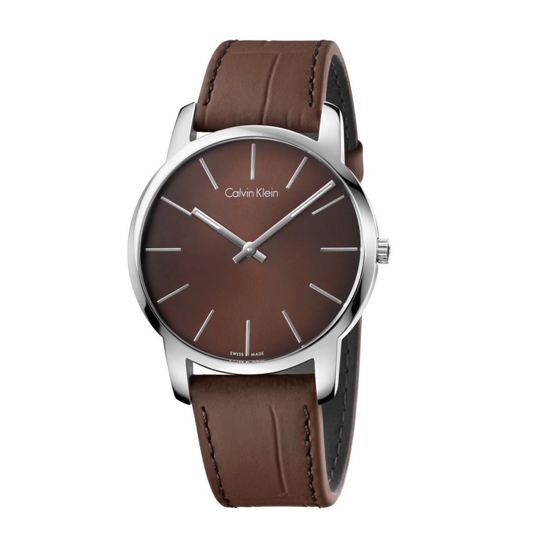 Đồng hồ nam Calvin Klein City Brown Dial Brown Leather Brown K2G211GK -  Shopeeus