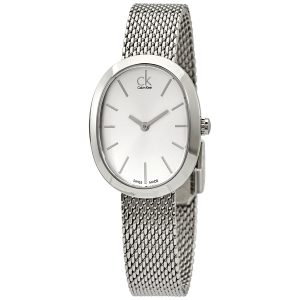 Đồng hồ đeo tay nữ mặt đồng hồ bạc Calvin Klein K3P23126