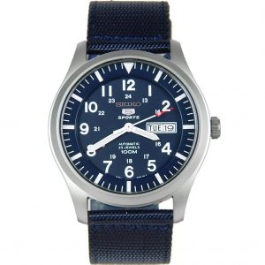 Đồng hồ nam Seiko 5 Sport Automatic Navy Blue Canvas SNZG11