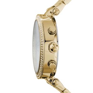 Đồng hồ nữ Michael Kors Crystal Chronograph Champagne Dial Gold MK5354